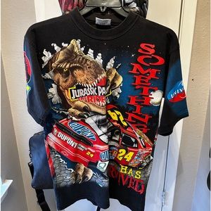1997 Jurassic Park Jeff Gordon T-Shirt Nascar Universal Studios SZ M AOP